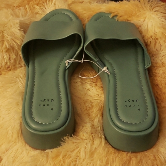 A New Day Carlita Wedge Heels - Blue Size 9 - Picture 3 of 5